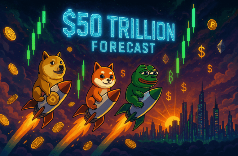 $50 Trillion Crypto Forecast from Industry Veteran Pushes Top Meme Coins Ahead in the Rally
