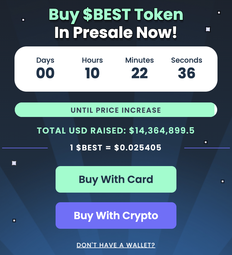 best wallet token 14M raised in presale.