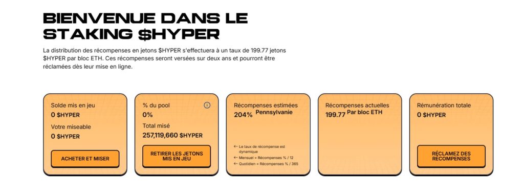 Bitcoin Hyper Staking prévente