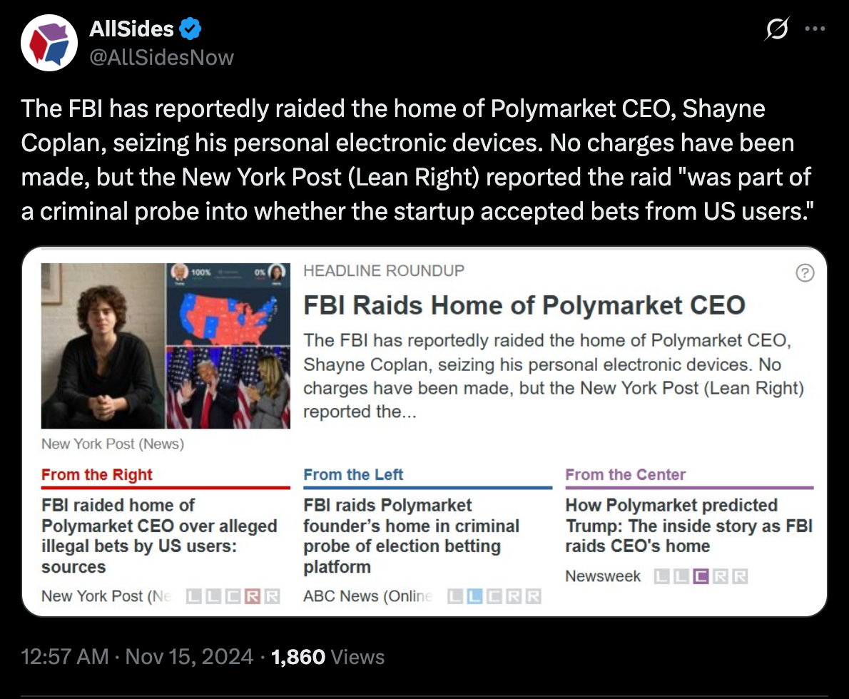 Polymarket CEO’s Raid News | Source: X