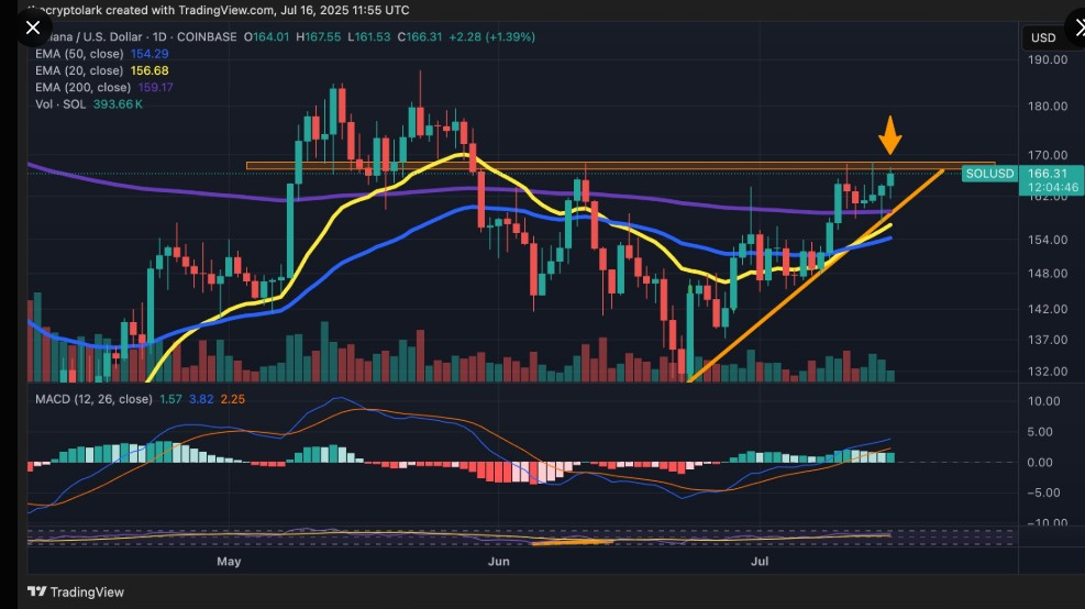 SOL/USD Daily chart