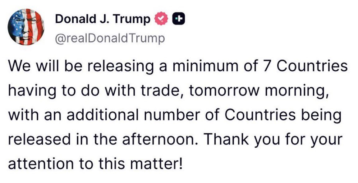 Donald Trump Tariff Letters declaration