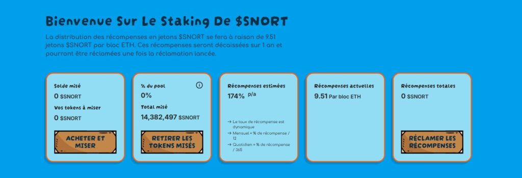 Snorter staking details
