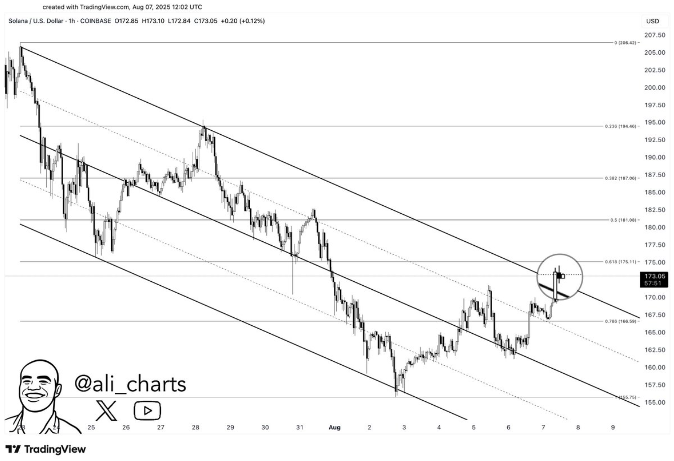 SOLUSD 1-hr Chart | Source: X