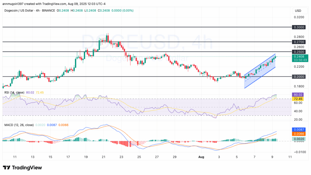 DOGE/USD 4-hour chart 