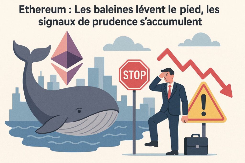 Ethereum : les baleines lèvent le pied, les signaux de prudence s’accumulent