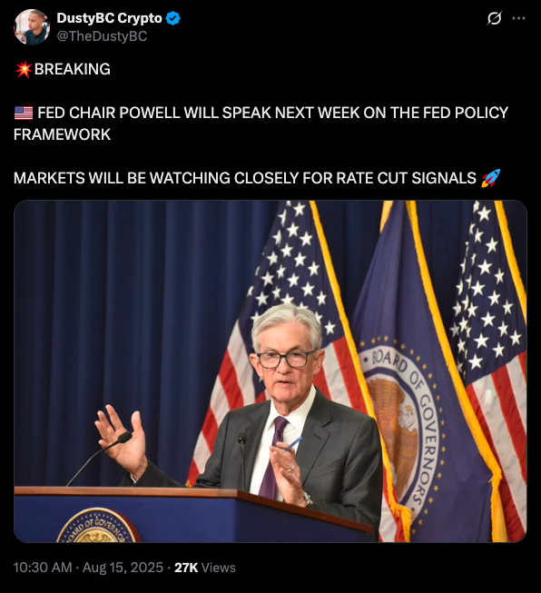 ภาพการกล่าวสุนทรพจน์ของประธาน FED