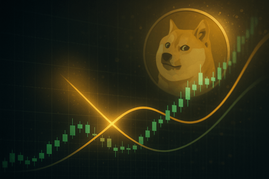 Dogecoin : un « golden cross » en ligne de mire, sans emballement
