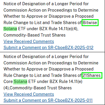 SEC Announcement on Solana ETF