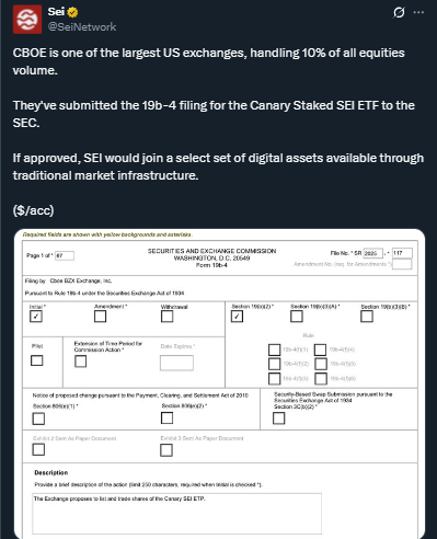 SEI staking ETF filling
