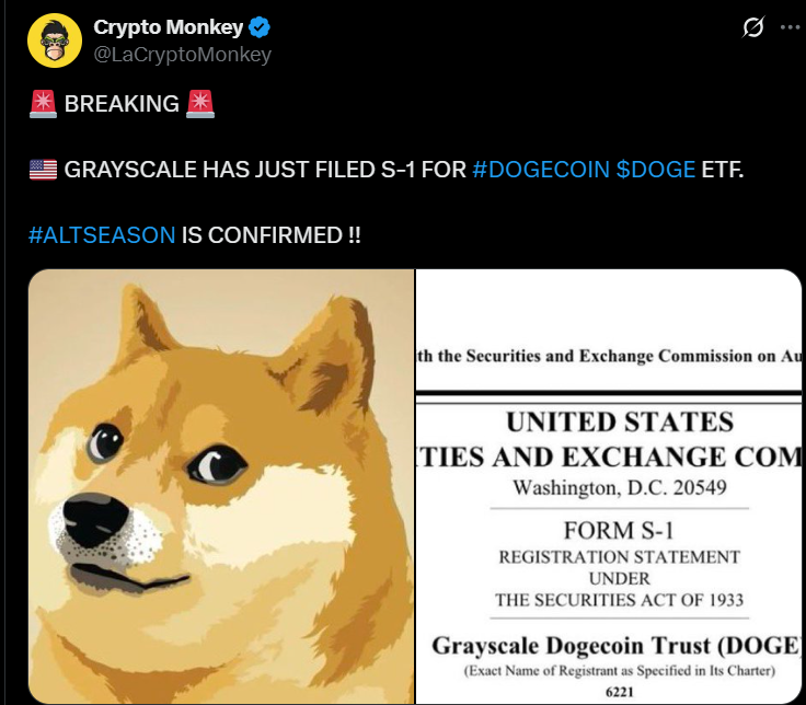 DOGE ETF filing