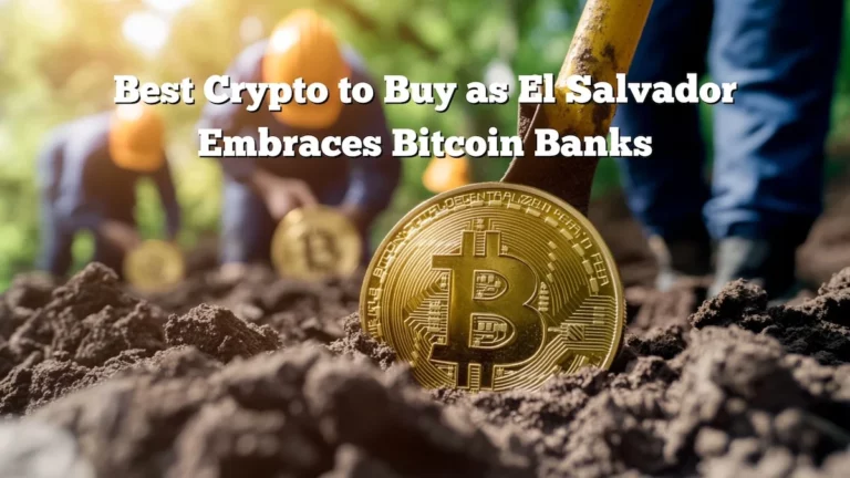 La mejor criptomoneda para comprar mientras El Salvador abre la puerta a los bancos de Bitcoin