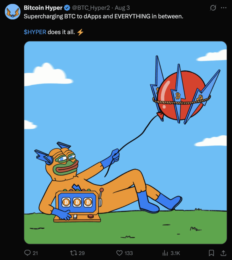 Bitcoin Hyper en feu