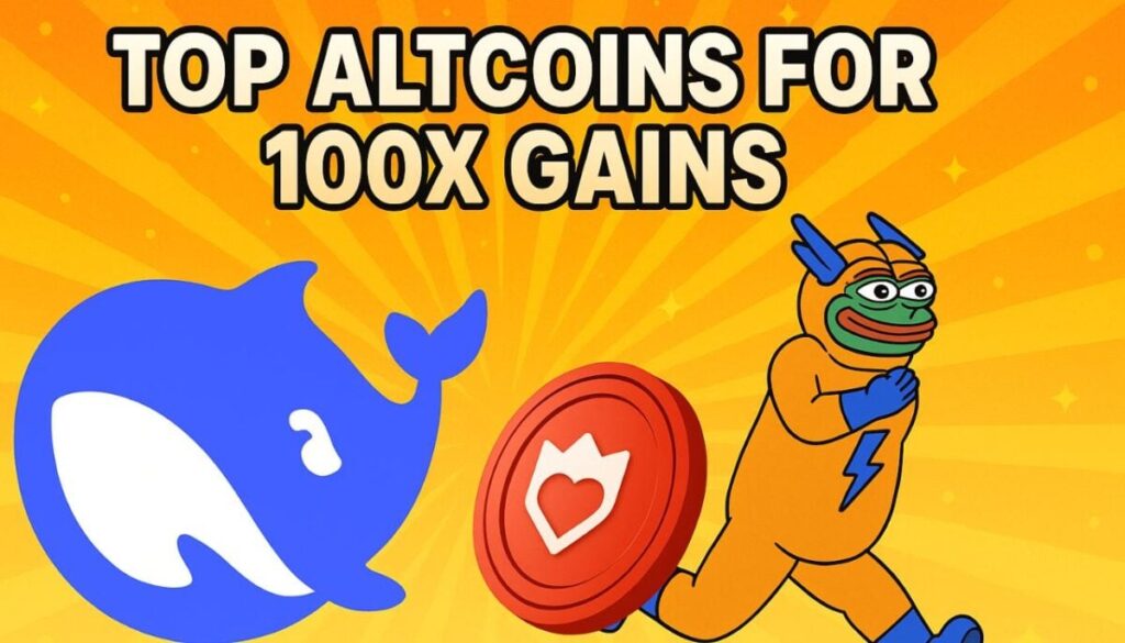 Las 4 altcoins que, según DeepSeek, podrían multiplicar su valor por 100 antes de 2026