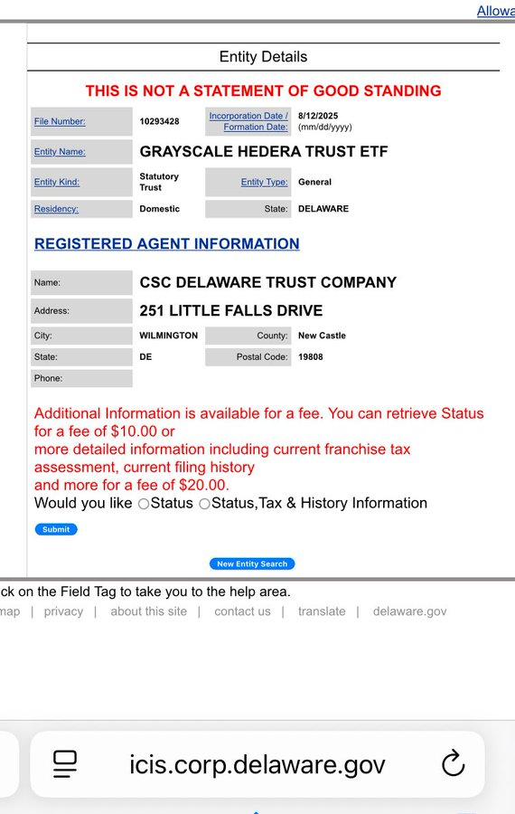 grayscale hydera Trust etf
