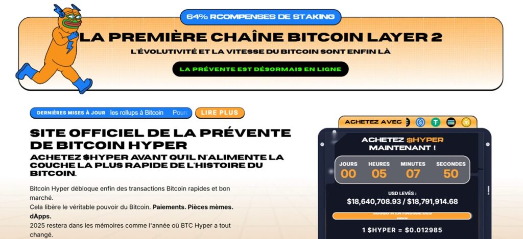 BTC hyper en prévente