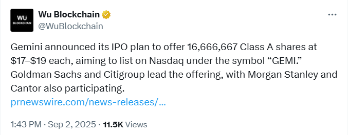 Gemini IPO Showcase 