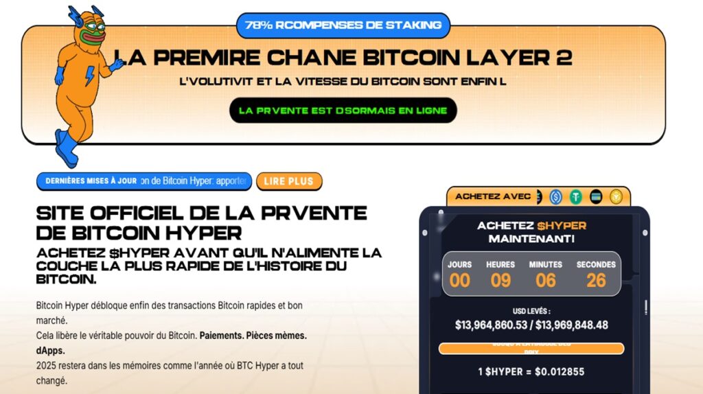 bitcoin hyper la prévente du moment