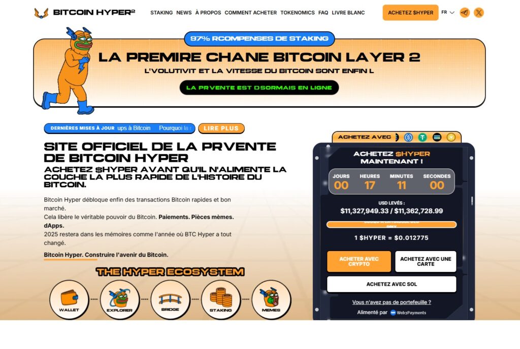 Bitcoin Hyper lève 13Millions en prévente