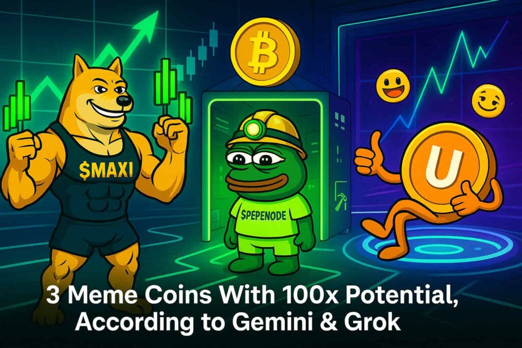 Gemini y Grok señalan las 3 meme coins con potencial de 100x