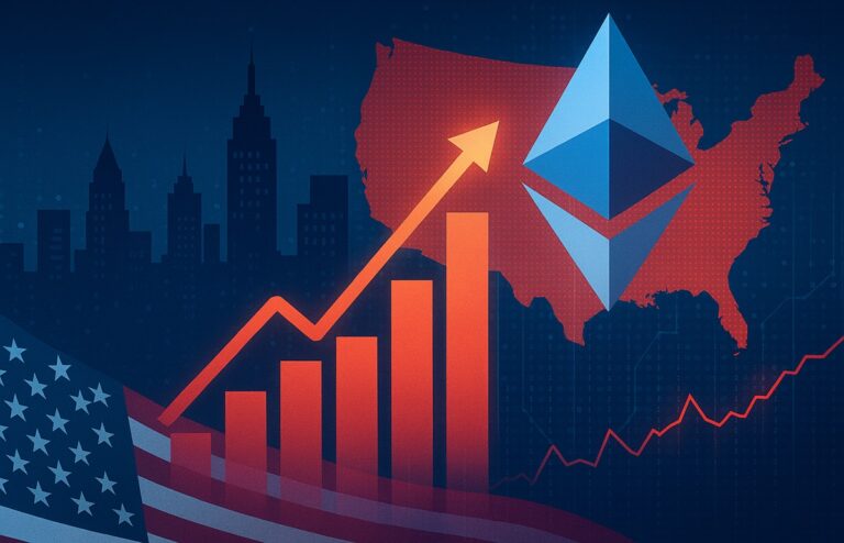 Illustration symbolisant la publication du PIB américain sur la blockchain Ethereum