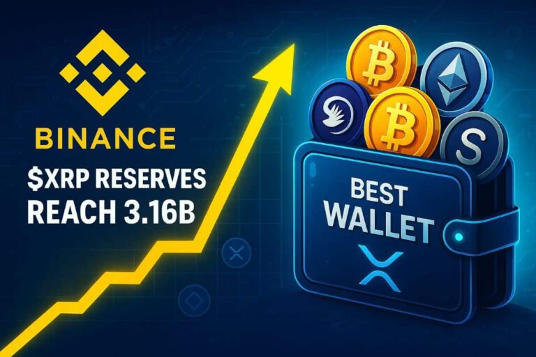 Binance eleva sus reservas de XRP a un máximo histórico de 3.610 millones mientras Best Wallet Token roza los 16 millones en preventa