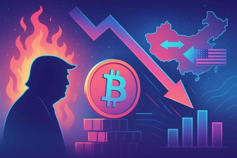 Krach crypto : 400 Md $ envolés après les droits de douane de Trump contre la Chine — chronologie & niveaux clés