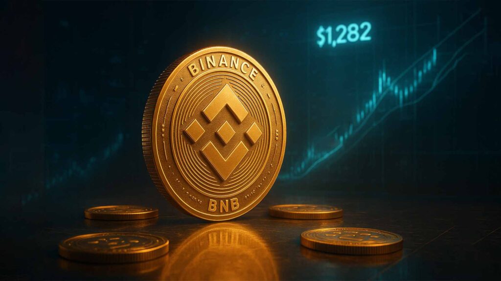 Монета Binance вернула себе 3-ю позицию в рейтинге криптовалютных рынков, цена превысила отметку в $1,300