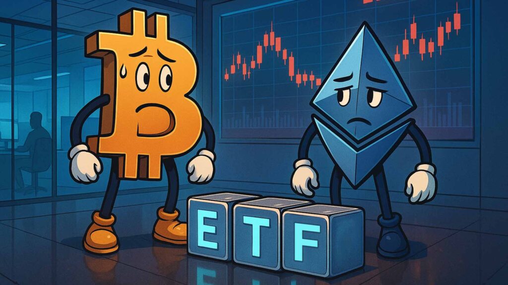 No Inflows For Any Ethereum or Bitcoin ETFs, All 12 Funds in Red