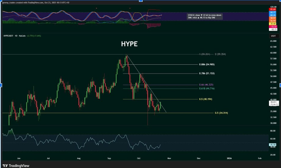 HYPEUSDT 1D Chart | Source: Greeny, X