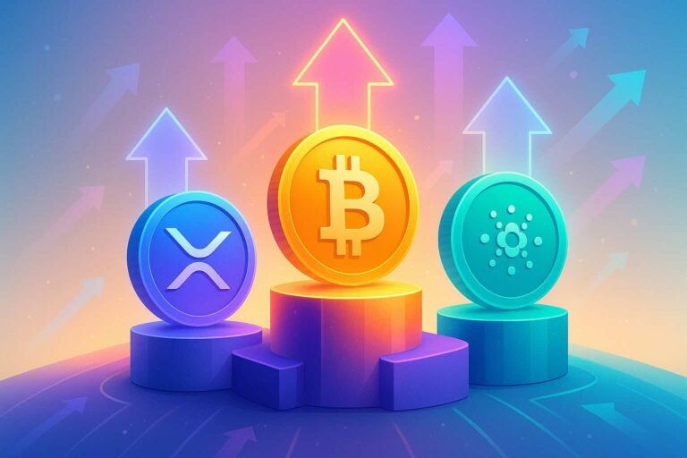 3 cryptos au plus fort potentiel pour intégrer le Top 10 mondial — graphique comparatif.