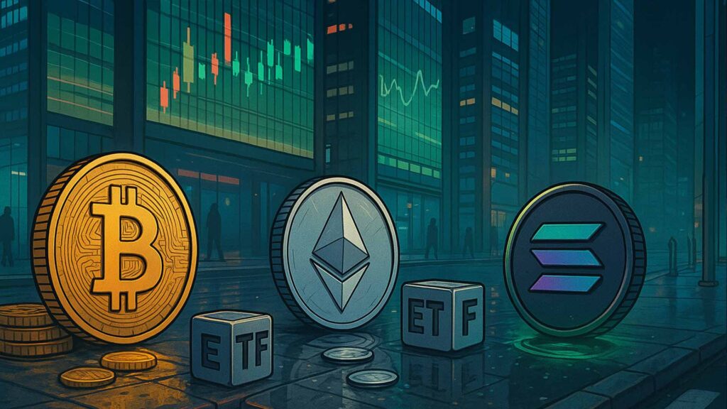 Bitcoin and Ethereum ETFs Log Fourth Day of Outflows, While Solana Extends Inflow Streak