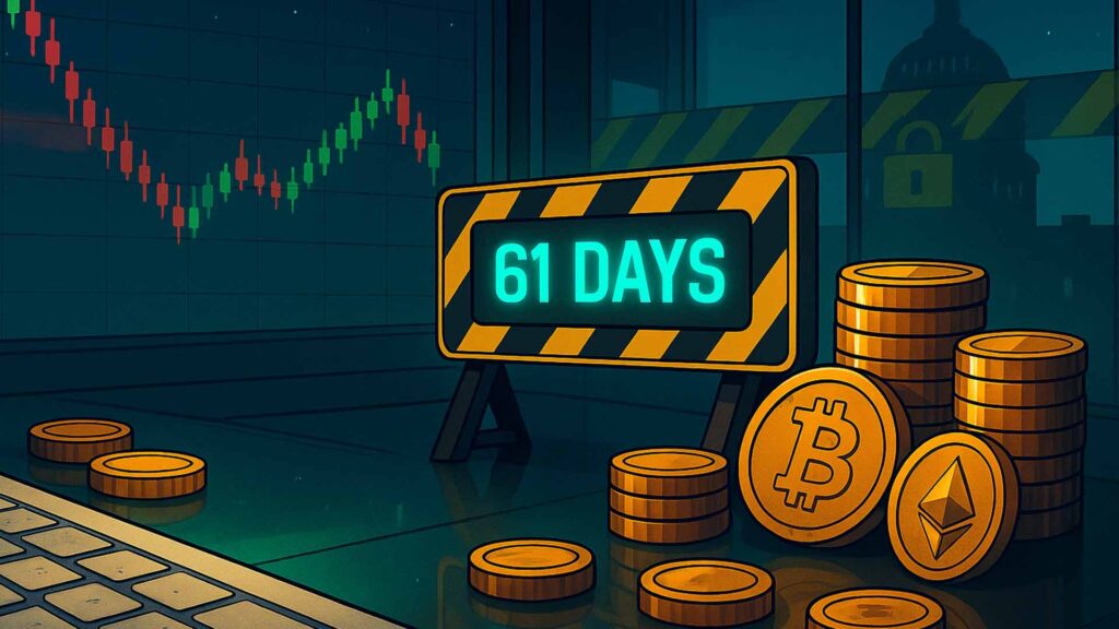 November Crypto Rally At Risk As US Shutdown May Extend 61 Days