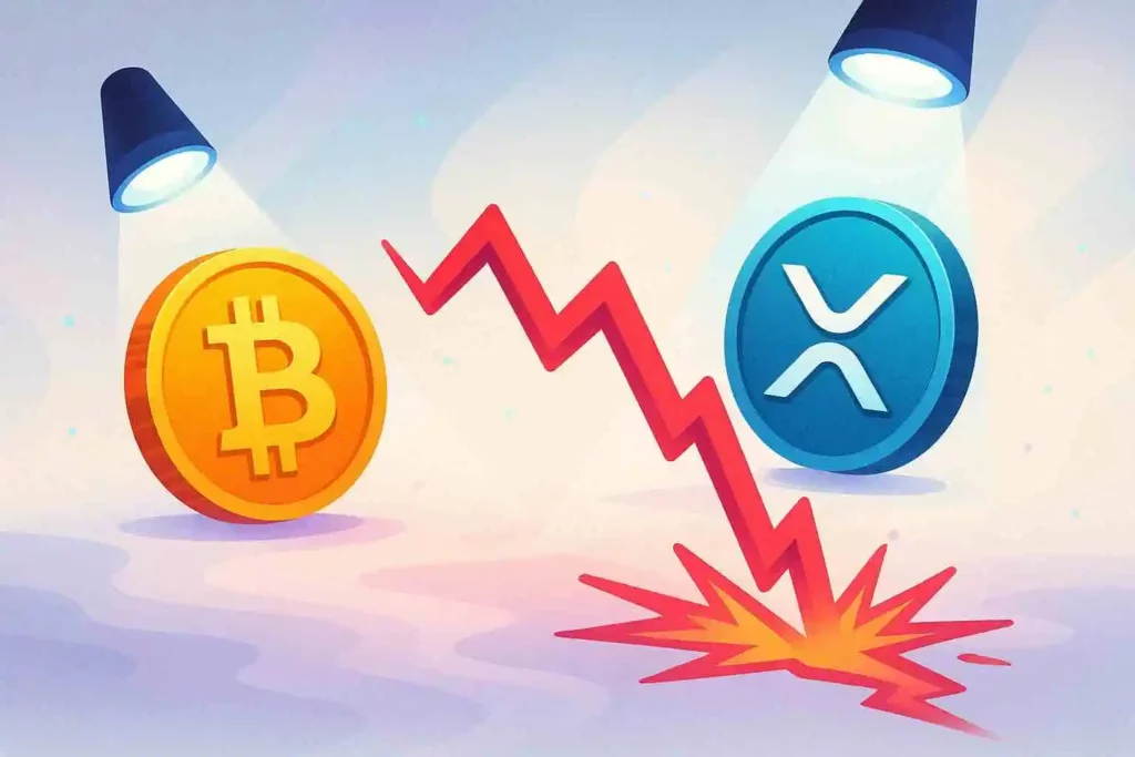 Crac cripto: Bitcoin y XRP bajo presión en un mercado en pánico