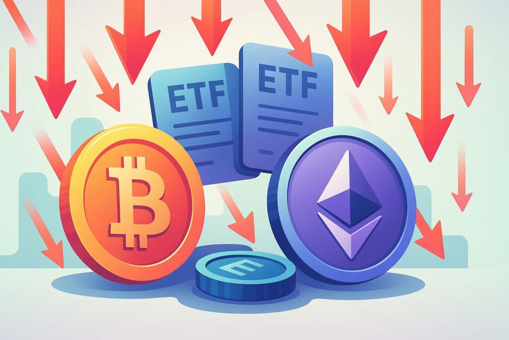 Retraits massifs des ETF BTC/ETH : opportunité ou alerte ?