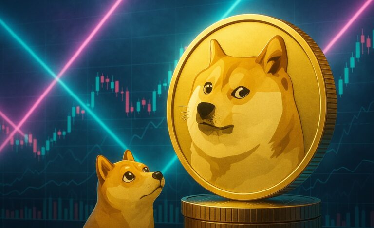 Dogecoin fällt um 6% während Makrodruck zunimmt, Maxi Doge steigt im Überraschungsrallye