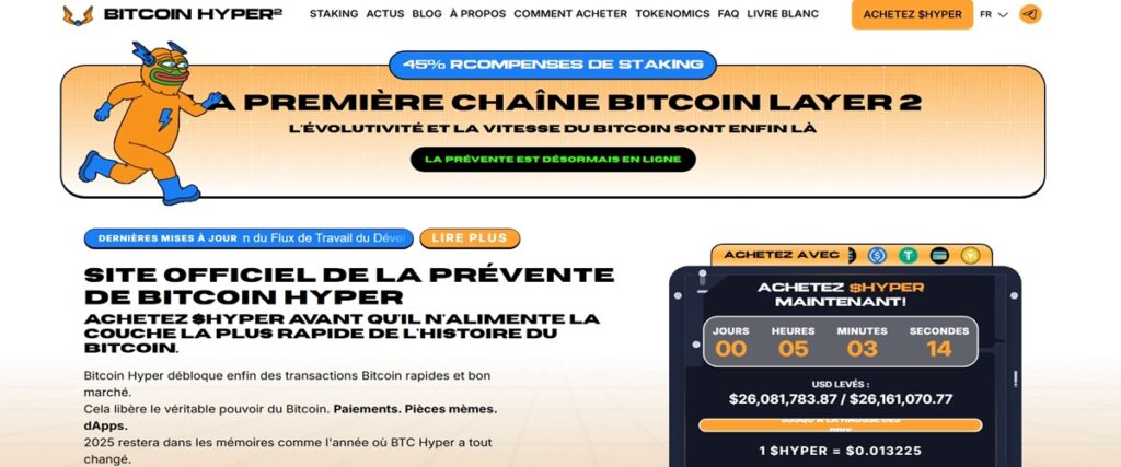 Prévente bitcoin hyper du 6 novembre 2025