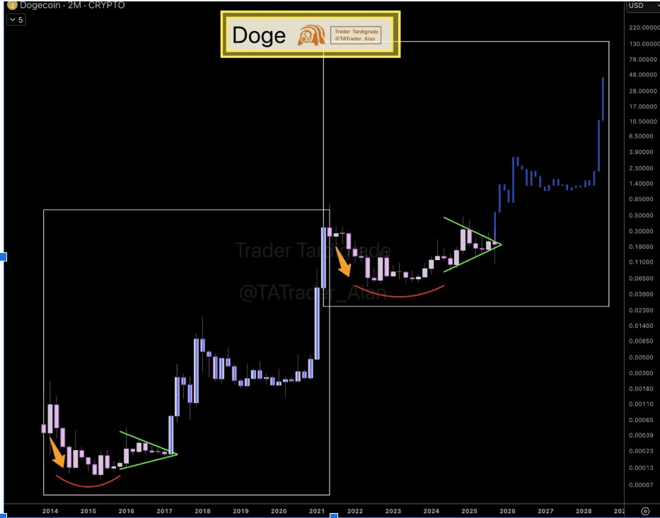 Dogecoin 2- Month Chart | Source: Tardigrade, X
