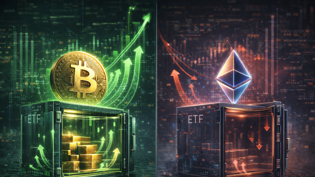 Биткойн-фонды ETF вновь набирают $457 млн, в то время как Ethereum продолжает полосу оттока