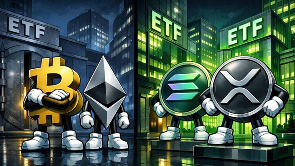 กองทุน ETF ของ Bitcoin และ Ethereum ขาดทุน 258 ล้านดอลลาร์ ในขณะที่ Solana และ XRP ยังคงอยู่ในแดนบวก