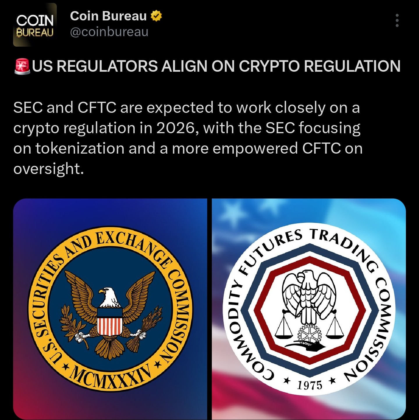 US Crypto regulators news | Source: Coin Bureau, X