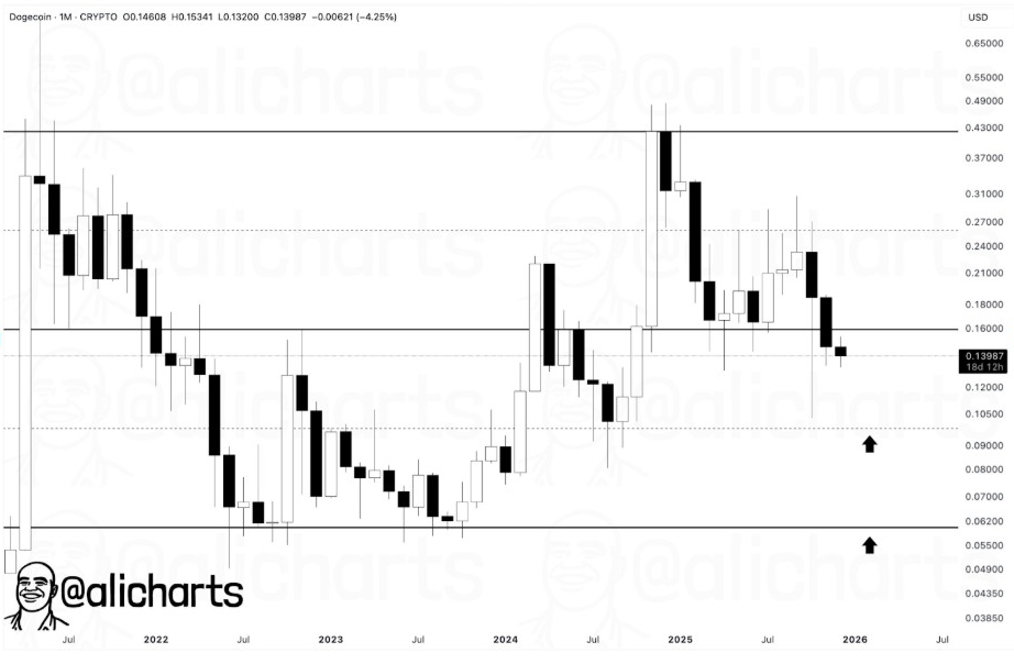 DOGEUSD 1-Month Chart | Source: X