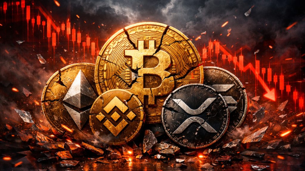 Crypto Market Crash: BTC, ETH, XRP Trigger $1.7B Liquidations