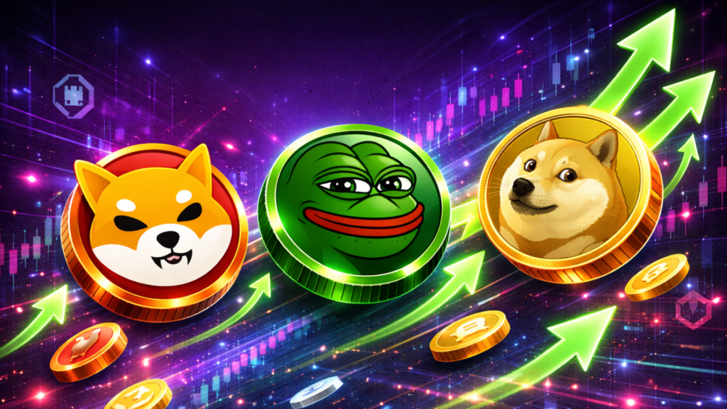 Сиба Ину, PEPE, Dogecoin возглавляют ралли мемов, демонстрируя до 65% роста