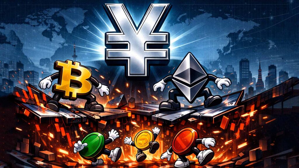 Crypto Market Liquidation Jumps $672 Million As Japanese Yen Jumps
