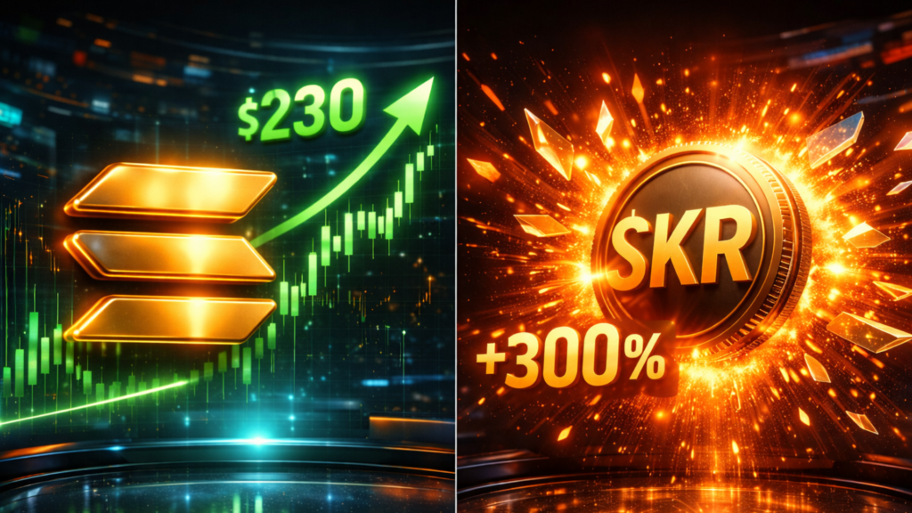El precio de Solana apunta a una ruptura de 230 $, mientras que el token $SKR se dispara un 300%: ¿Qué viene ahora?
