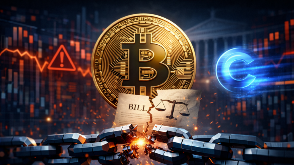 Crypto Market Structure Bill Stalls as Coinbase Withdraws Backing