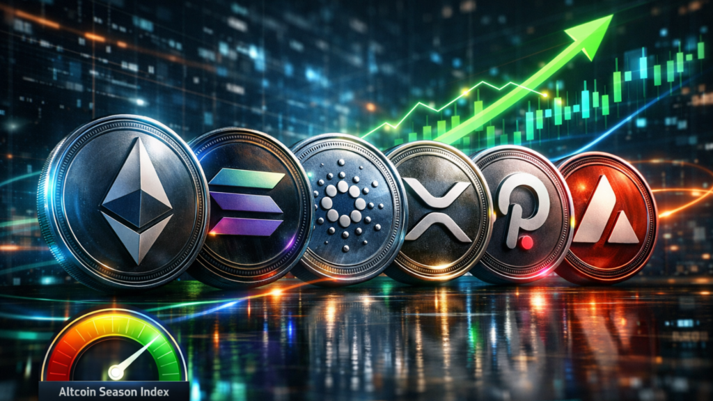 สัญญาณบ่งชี้ถึงฤดูกาลของ Altcoin แข็งแกร่งขึ้น โดยดัชนี Altcoin Season Index ชี้ให้เห็นถึงการทะลุแนวต้านในปี 2026