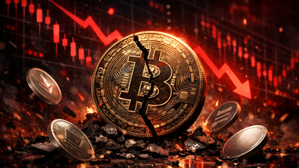 Caída del cripto mercado: El precio del Bitcoin pierde 75.000 $, las altcoins luchan por tocar fondo