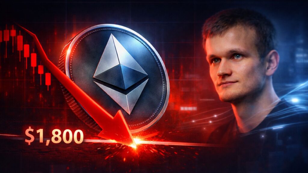 Ethereum Price Risks New Drop If $1,800 Breaks as Vitalik Flow Hits Market